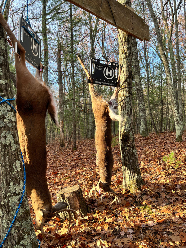 Trophy Board II™ (Deer Skinning Hanger - Wild Game Gambrel and Cutting Board System)