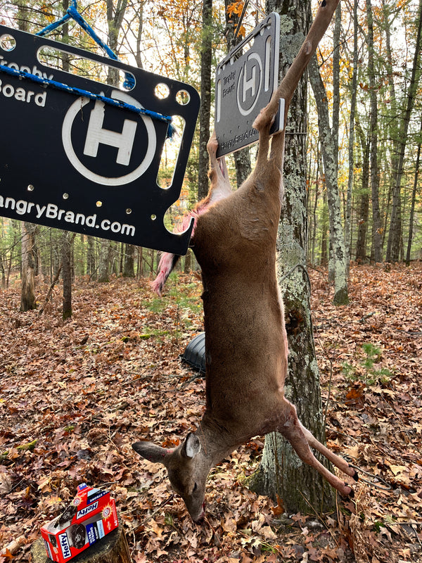 Trophy Board II™ (Deer Skinning Hanger - Wild Game Gambrel and Cutting Board System)