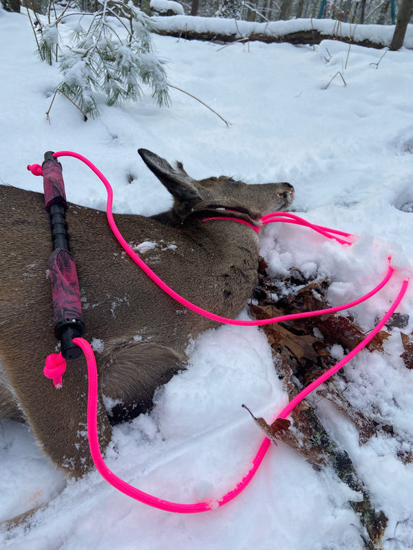 Kick-ass Deer Drag - Anodized Aluminum with Paracord Rope