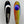 Load image into Gallery viewer, A lure for lake trout. A yellow and orange lake trout fishing spoon with one red side and greenish-blue side, with a large navy blue circle near the top that fades to purple.
