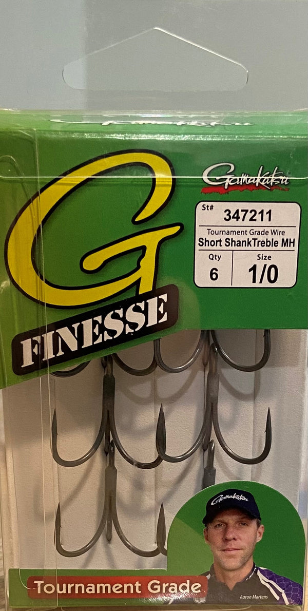 Treble Hooks - 6 pack (Gamakatsu - G finesse)