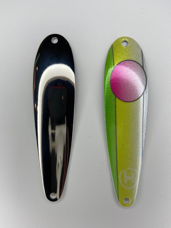 Old School ***MAG ULTRA GLOW*** Big Water Trolling Spoon (August-sized, aka MAG) = 4.70" (1/2 oz.)