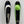 Load image into Gallery viewer, Two fishing lures. Custom fishing spoons for Lake Herring. Fishing spoons for Cisco. Custom, green fishing lure with a black stripe down the center and large, chartreuse oval near the top.
