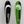 Load image into Gallery viewer, Fishing lures. Custom fishing spoons for Cisco or Lake Herring. Custom, green fishing lure with a green stripe down the center that fades to black, and a white circle with a chartreuse center near the top.
