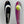 Load image into Gallery viewer, A spoon for lake trout. A pink lake trout fishing lure with one purple side and one pearl white side, with a large yellow circle near the top that fades to glittery white.
